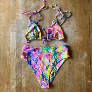 Kulani Kinis Fluro Flamingo Bikini Set